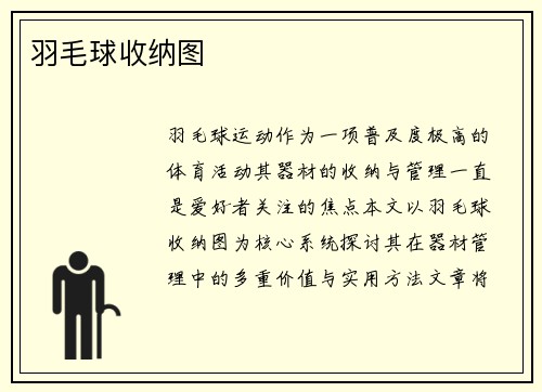 羽毛球收纳图